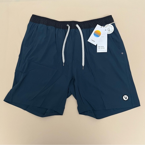 Vuori Other - Vuori Mens Kore Shorts 7.5 Inch Inseam Lined Size XXL Indigo Blue NWT $68 MSRP